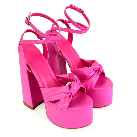 pink block heel