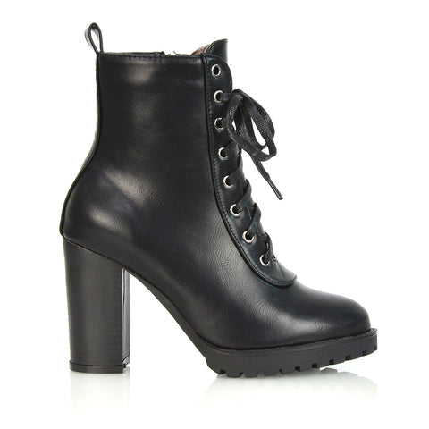 Black Synthetic Leather UK 7 | EU 40 | US 9 | XY London