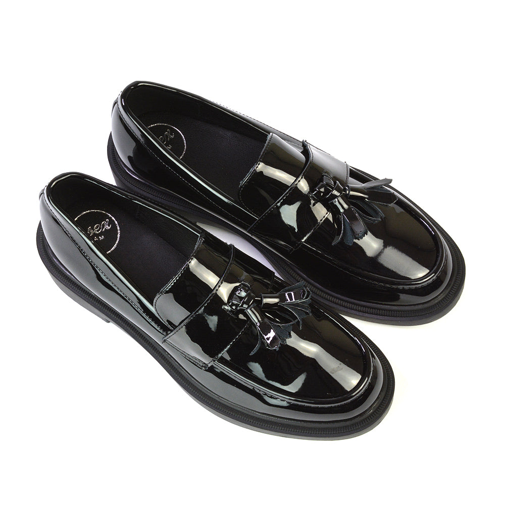 black loafers