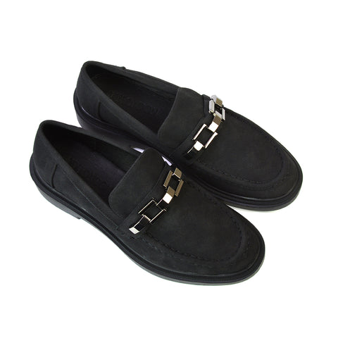 Black Faux Suede UK 4 | EU 37 | US 6 | XY London