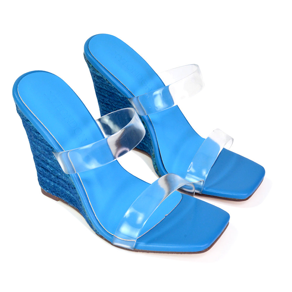 blue perspex wedge 