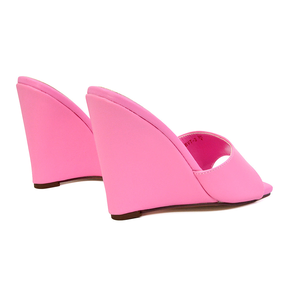 pink wedge heel sandals