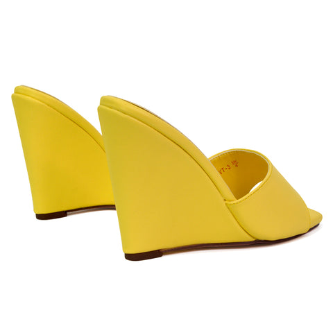 yellow wedges for women