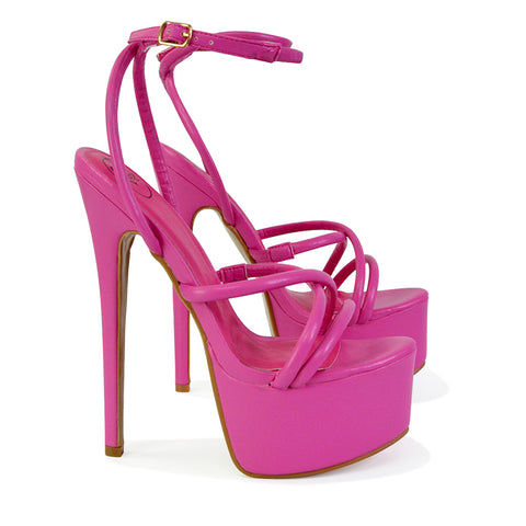 pink strappy heels 