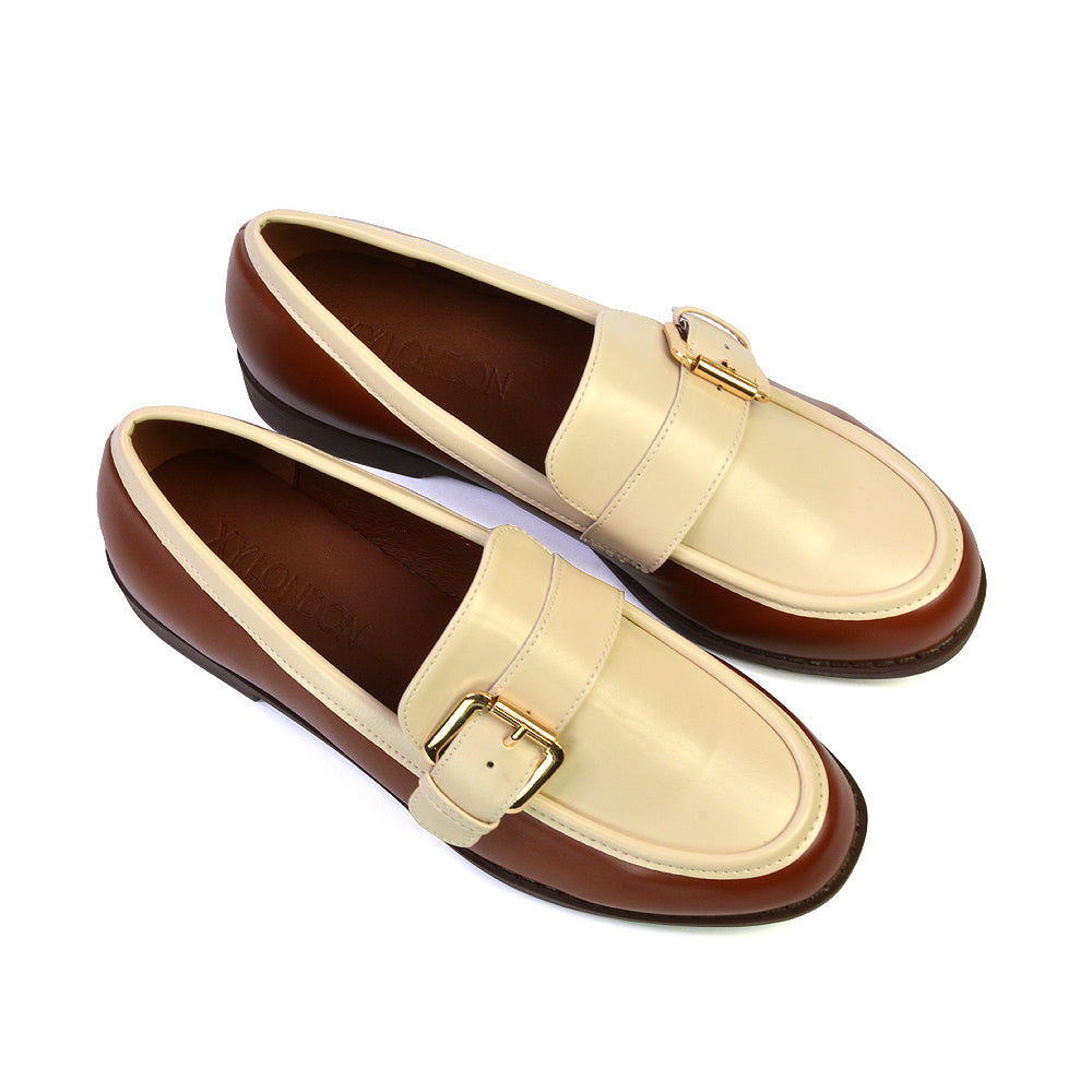 brown loafers