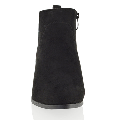 black block heeled boots