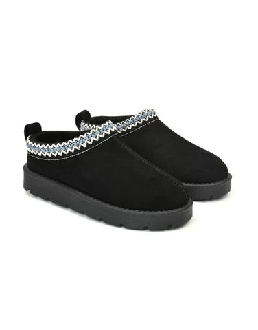 black slip on slippers