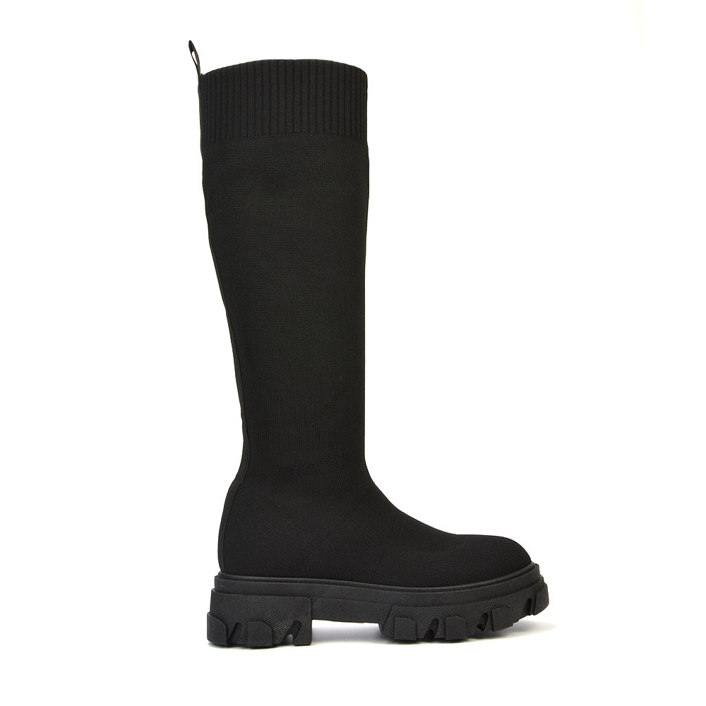 black sock boots