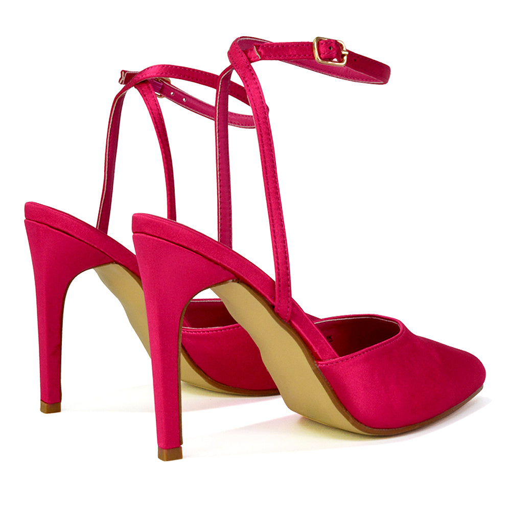 Hot pink peep toe heels online