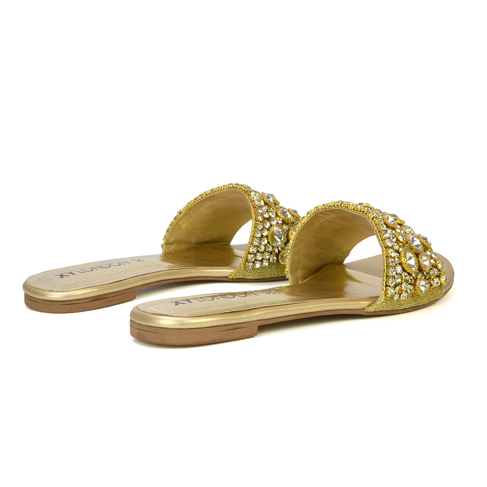 gold sandals