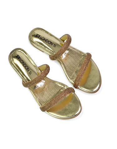 gold sandals