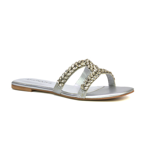 silver sandals