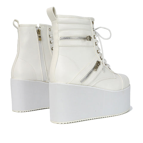 White Platform Boots