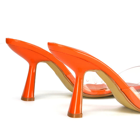 orange stilettos