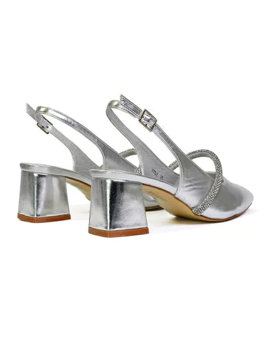 silver court shoes