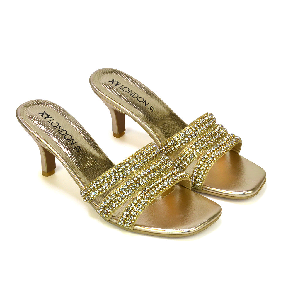 gold stiletto heels
