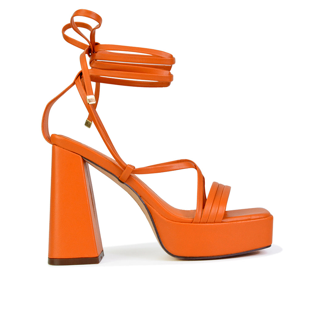 orange heels