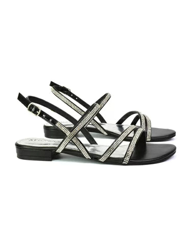 black diamante sandals