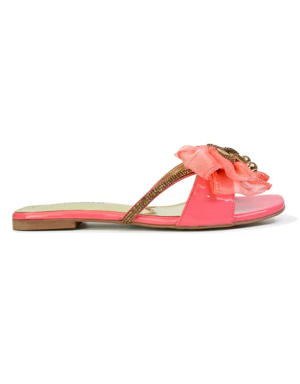 pink flat sandals