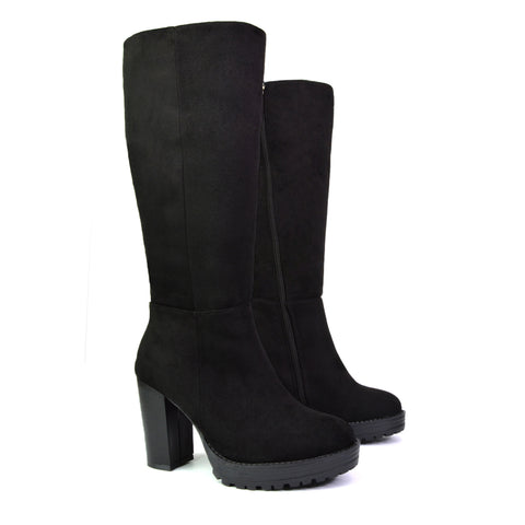 Black Faux Suede UK 3 | EU 36 | US 5 | XY London