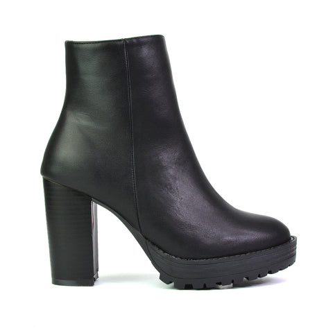 black ankle boots