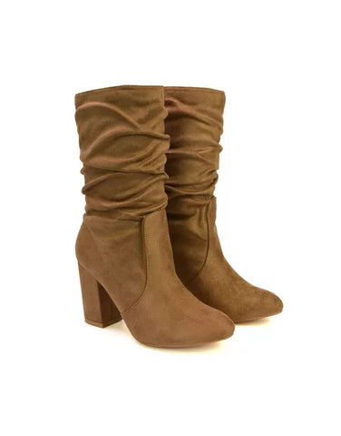 tan heeled boots