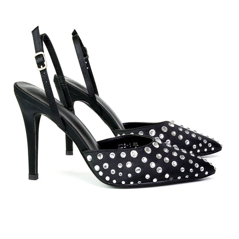 black stiletto heel