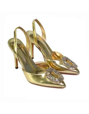 gold court shoes