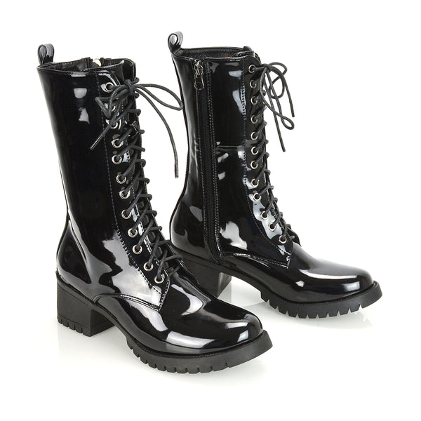 Jennifer Black Military Boots XY London xylondon