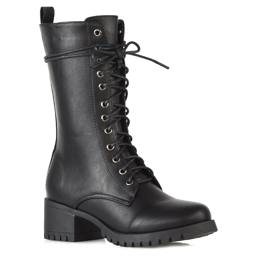 Jennifer Black Military Boots XY London xylondon