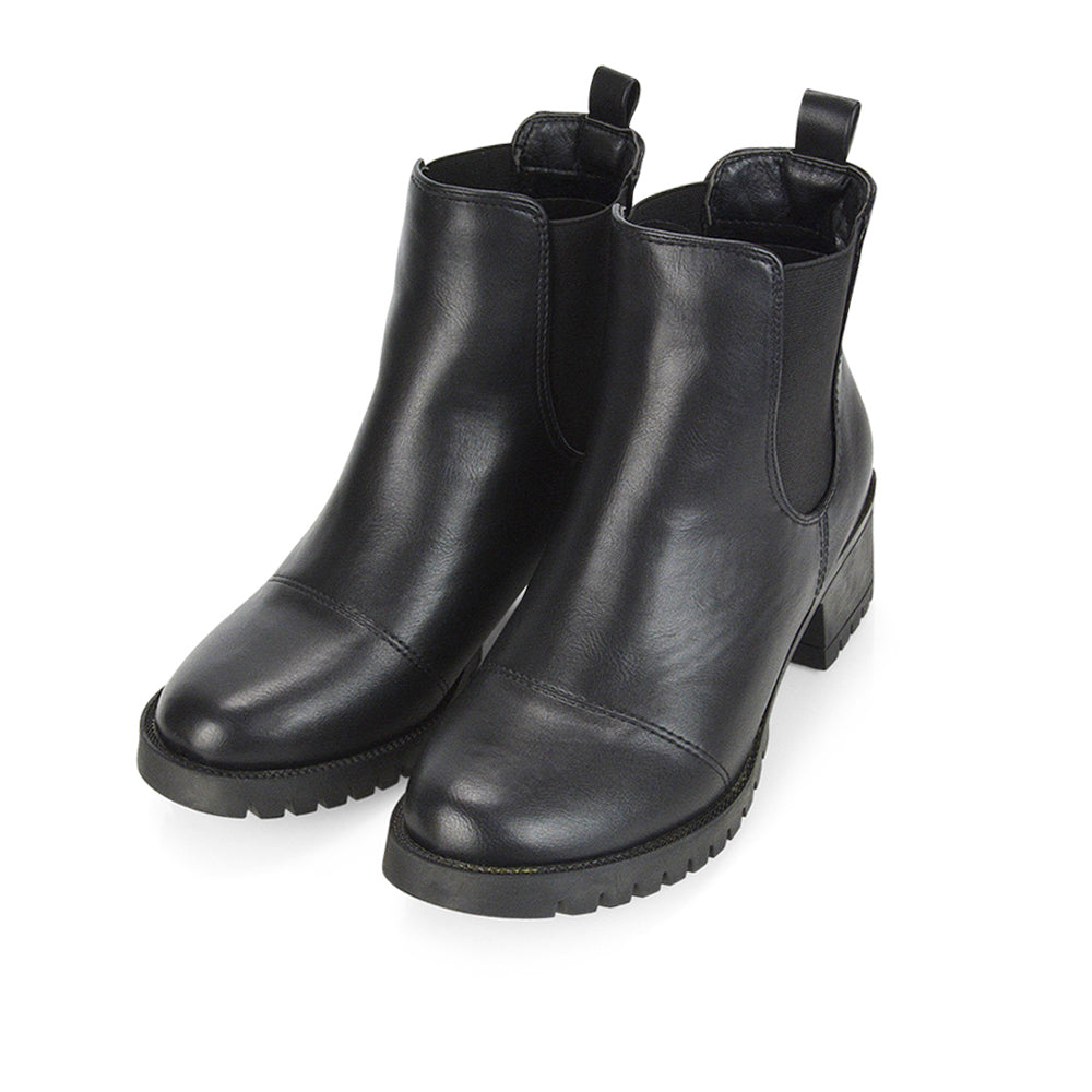 Black Synthetic Leather UK 7 | EU 40 | US 9 | XY London