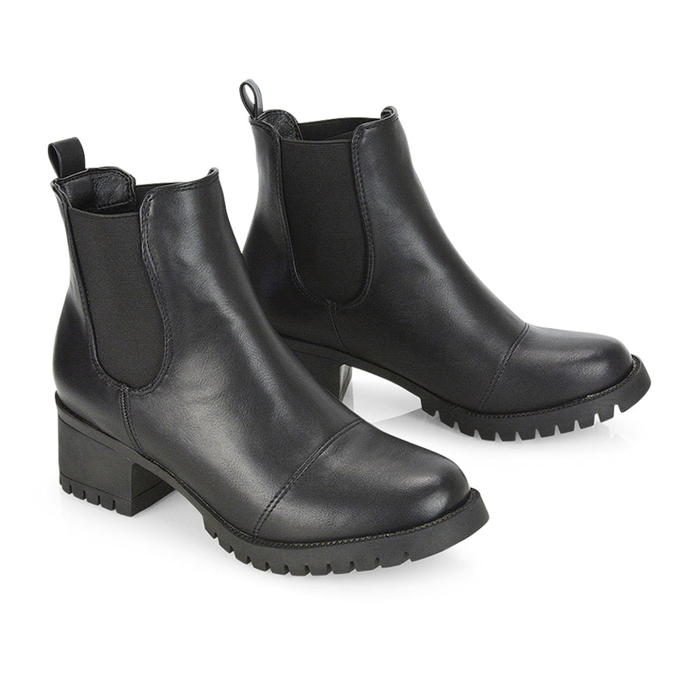 Black Synthetic Leather UK 8 | EU 41 | US 10 | XY London