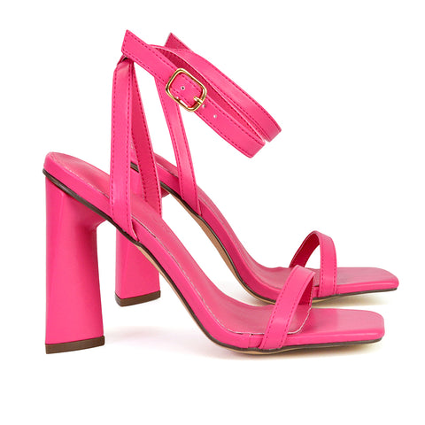 pink strappy heels