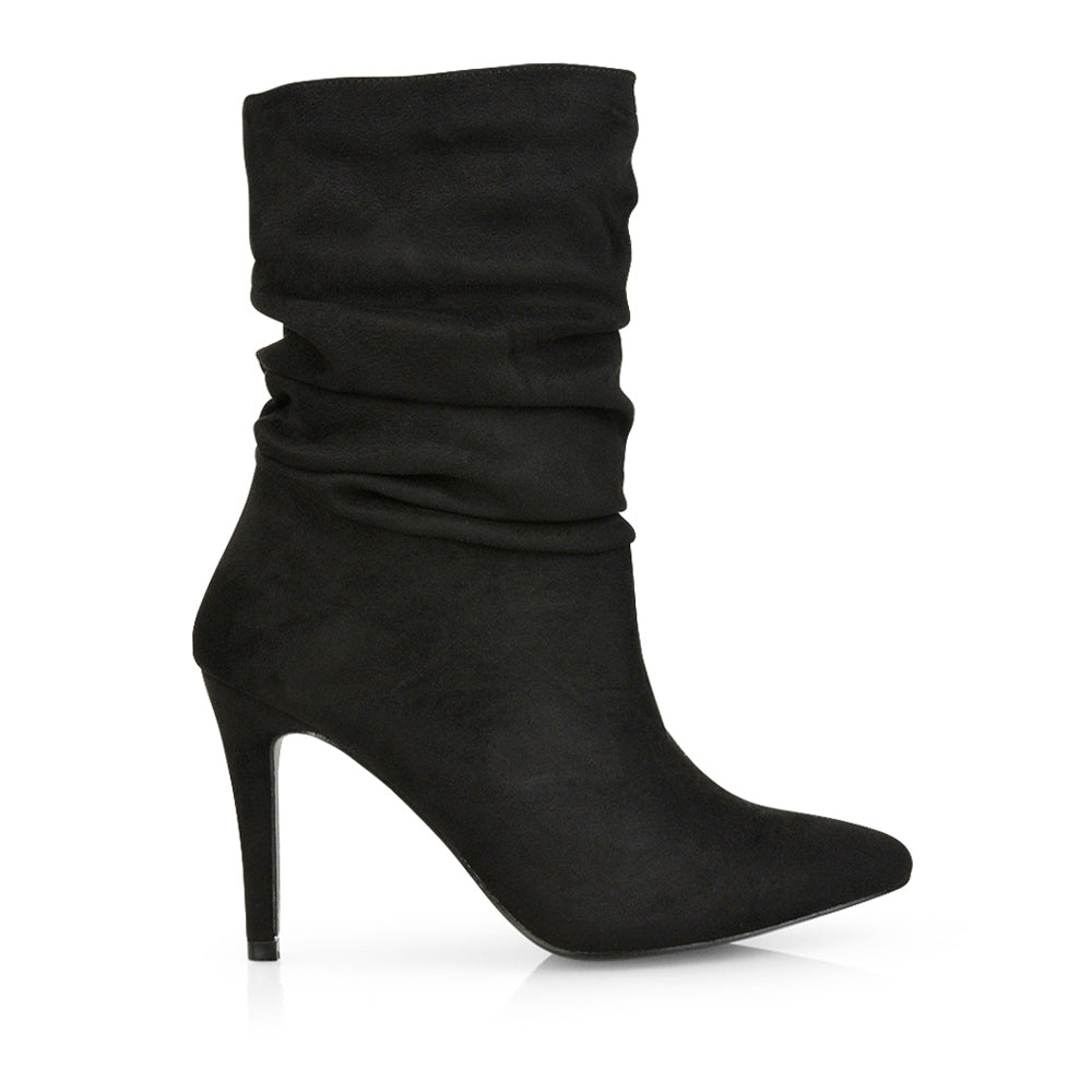 Black Faux Suede UK 3 | EU 36 | US 5 | XY London