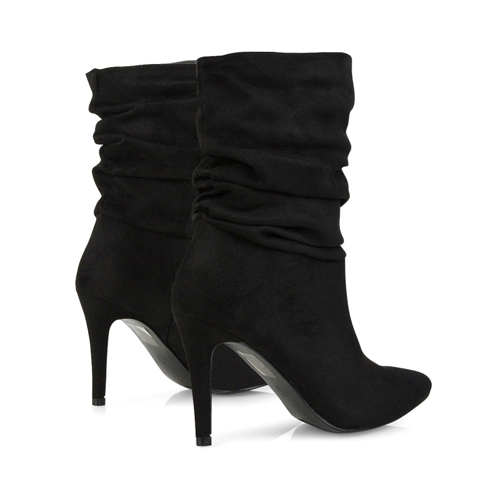 Black Faux Suede UK 3 | EU 36 | US 5 | XY London