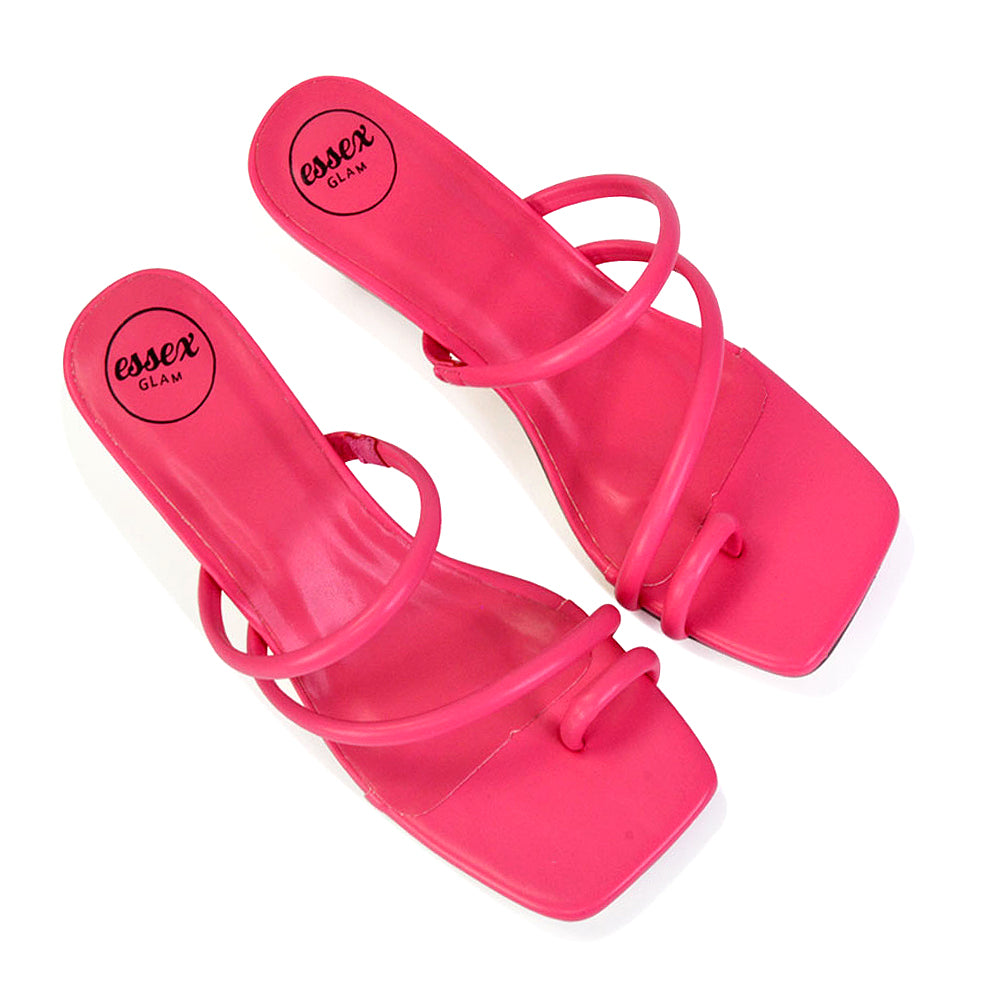 Pink kitten heel sandals online