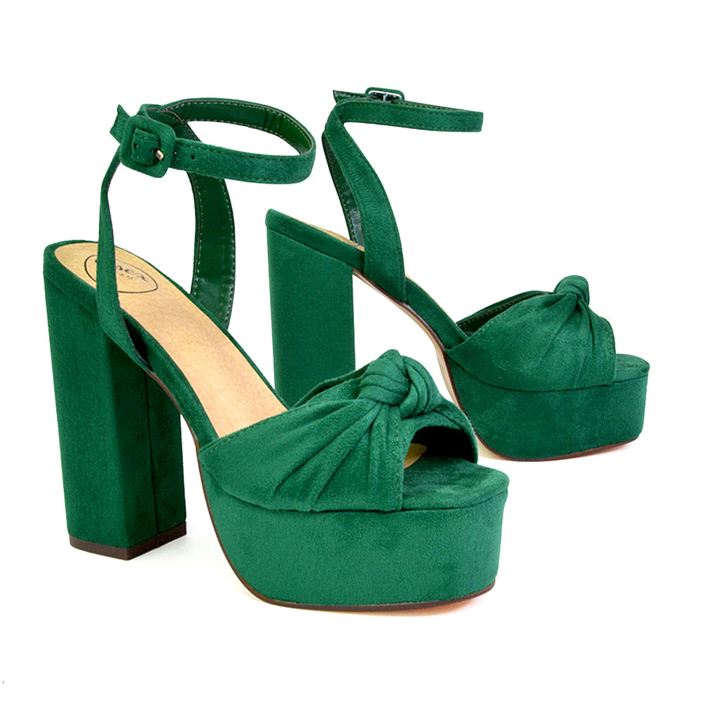 green block heels