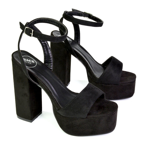 black heels platform