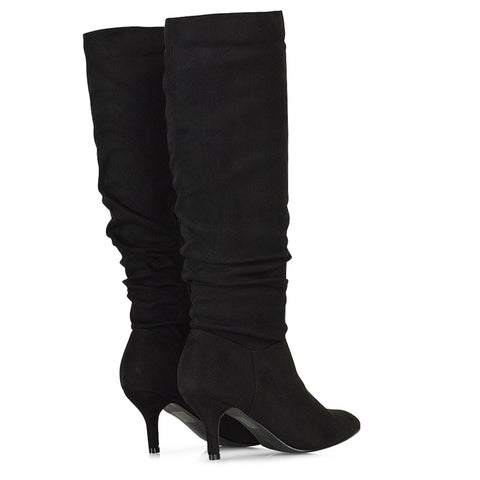 zip up womens boots in black