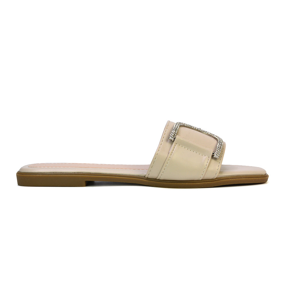 beige flat sandals 