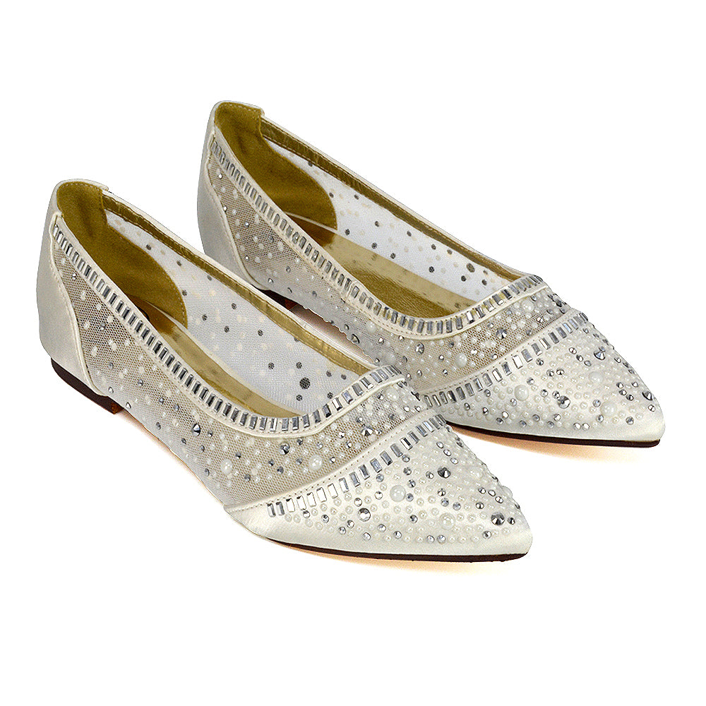 ivory bridal flats