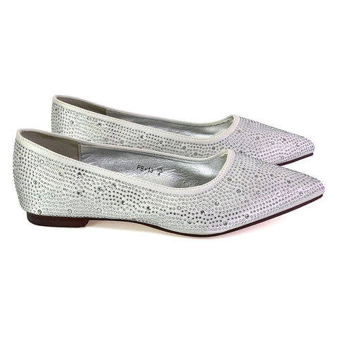 white bridal shoes flats