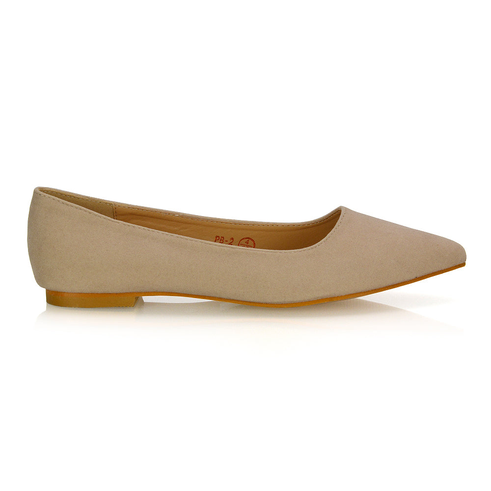 womens party flats in nude