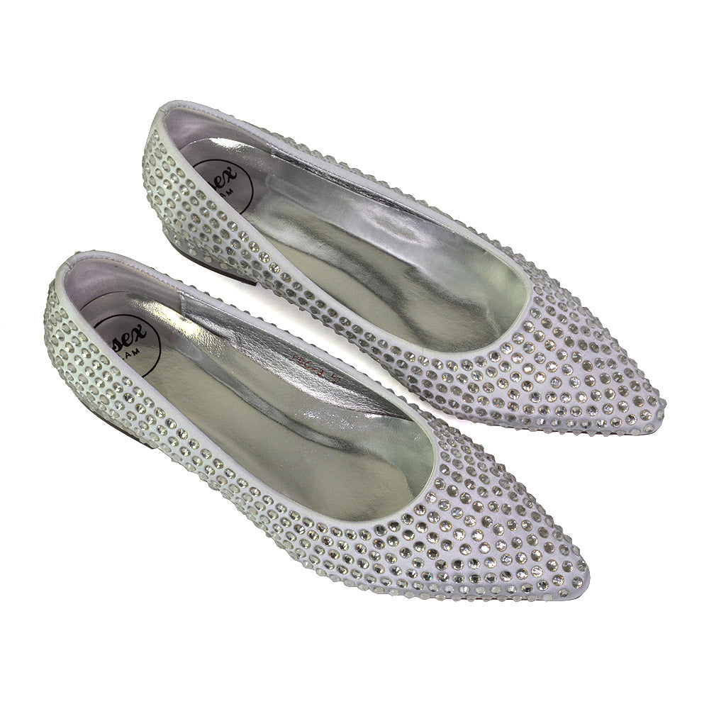 Gemini Diamante Sparkly Heels Wedding Shoes Bridal Heels in Silver