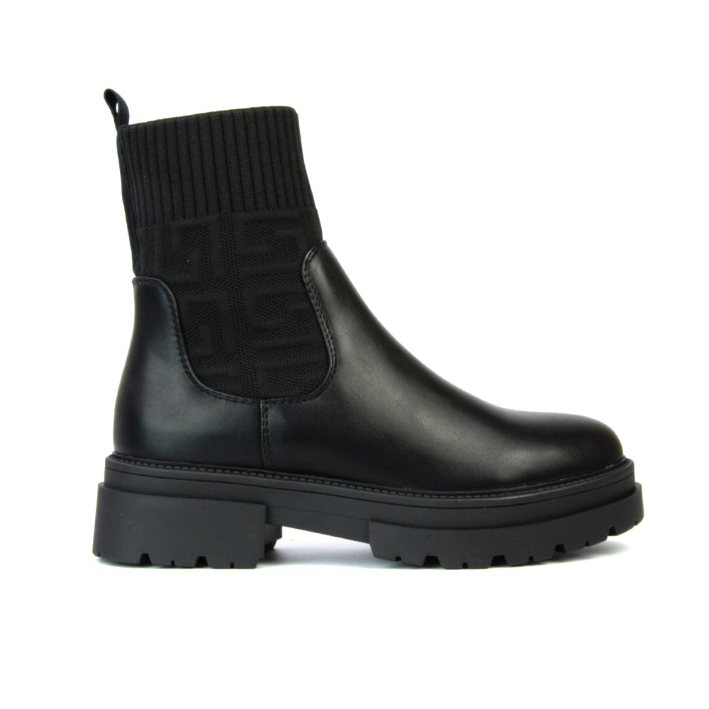 Black Synthetic Leather UK 3 | EU 36 | US 5 | XY London