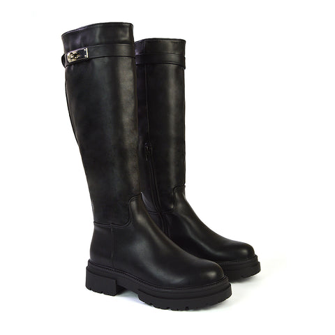 black biker boots