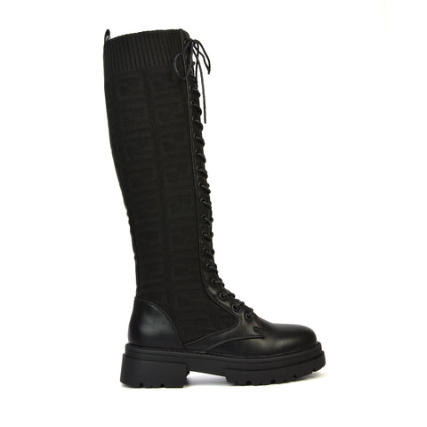 Black Synthetic Leather UK 8 | EU 41 | US 10 | XY London