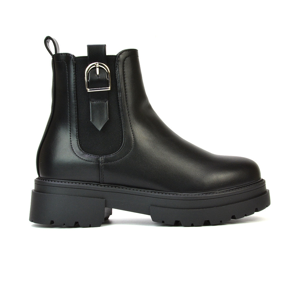 black Chelsea boots