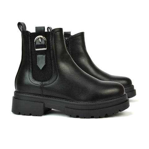 black ankle chelsea boots
