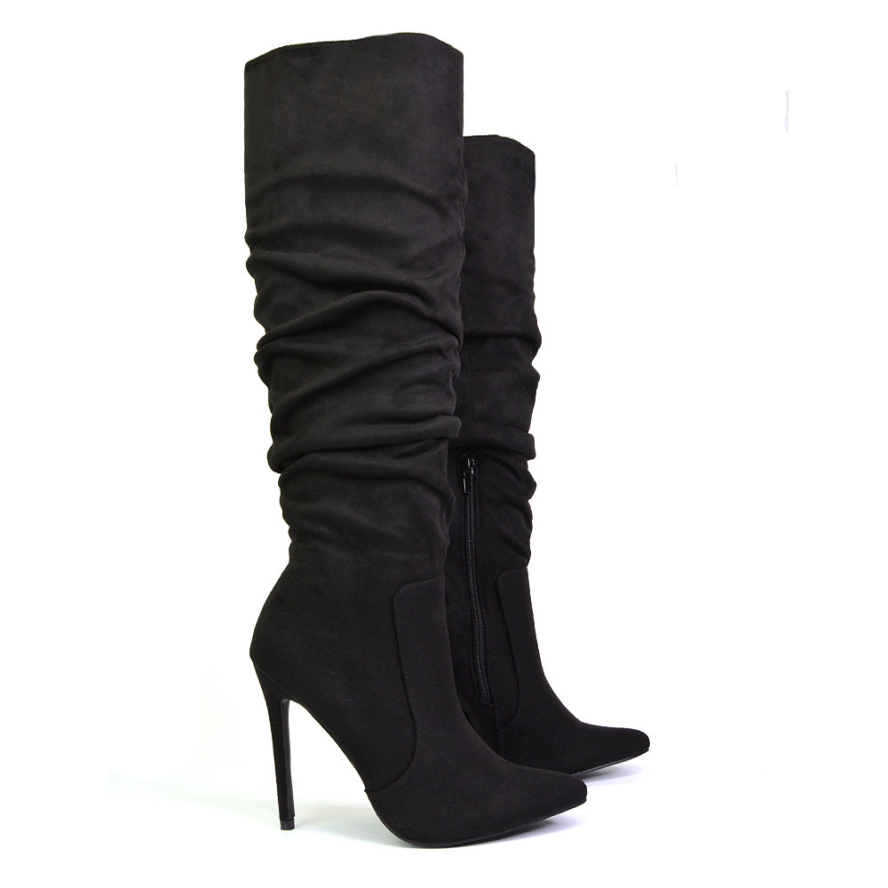 Black Faux Suede UK 3 | EU 36 | US 5 | XY London